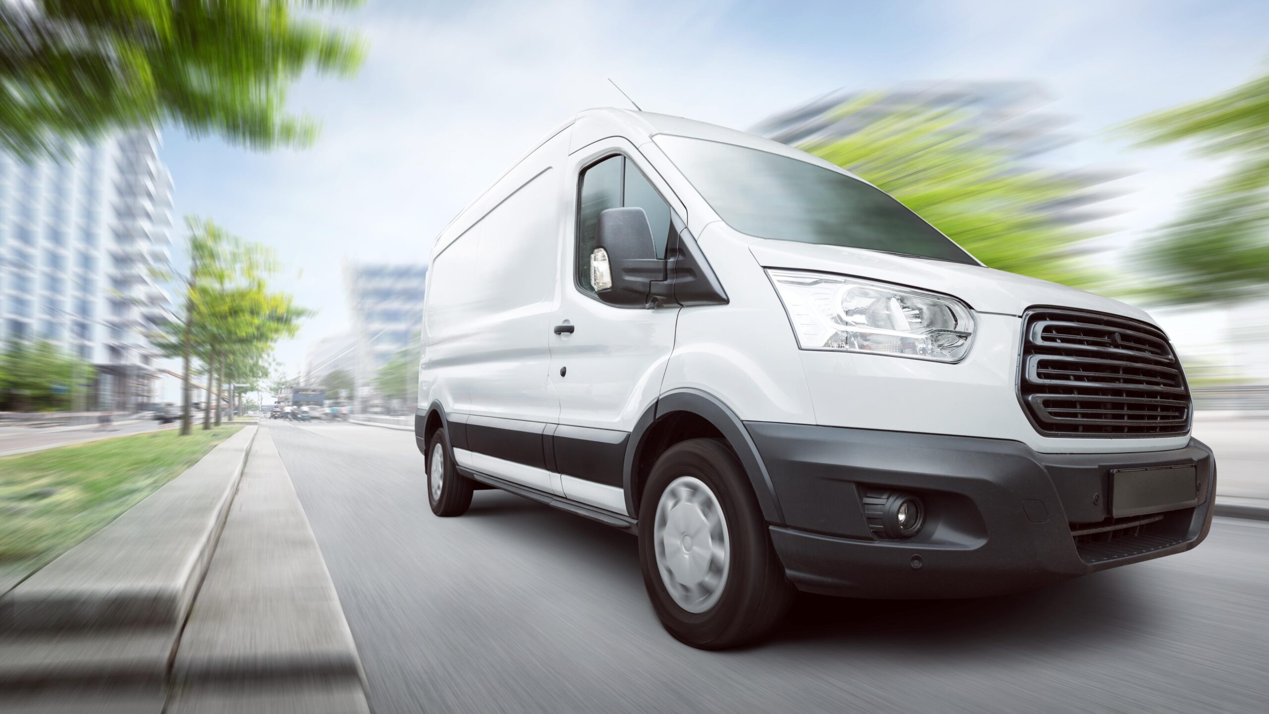 Van mockup isolated concept, Truck mock up